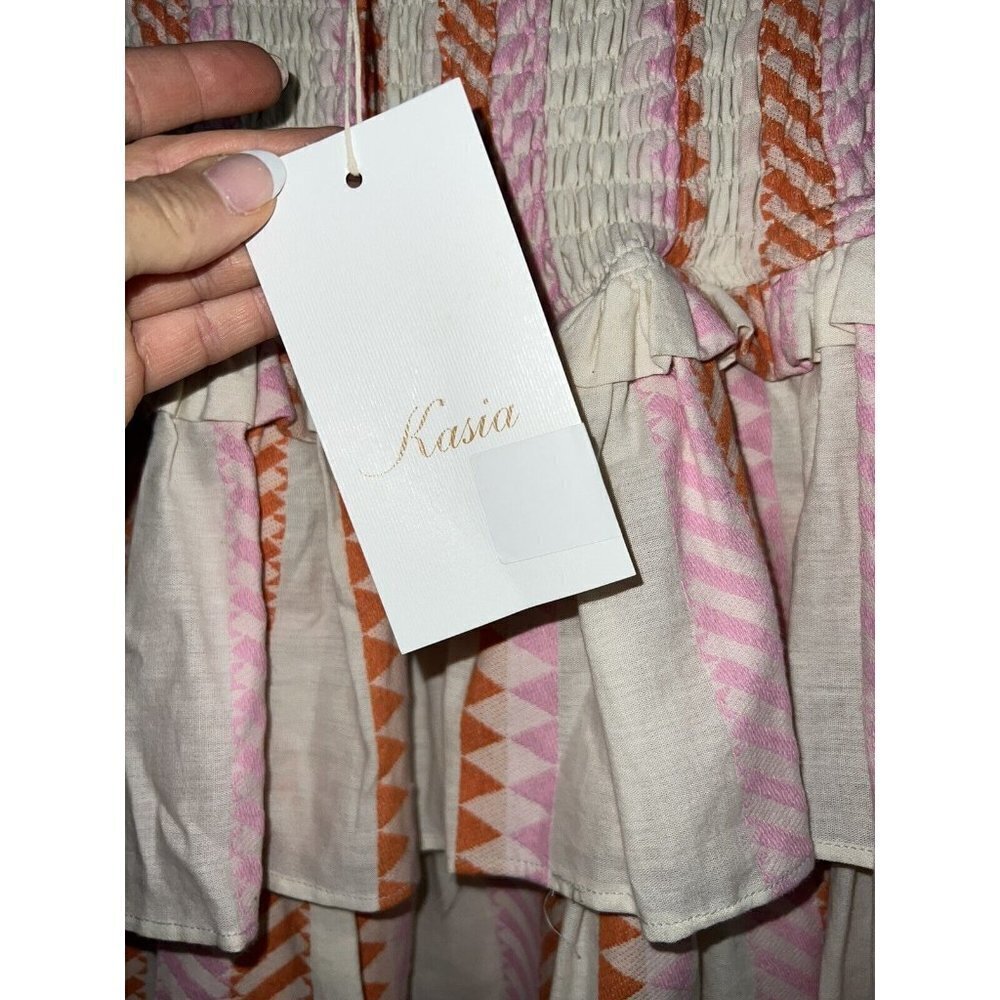 Kasia Sifnos Mini Skirt NEW NWTS Size Xs-M Retail $187 High Rise Ruffle Aztec O - Picture 5 of 7